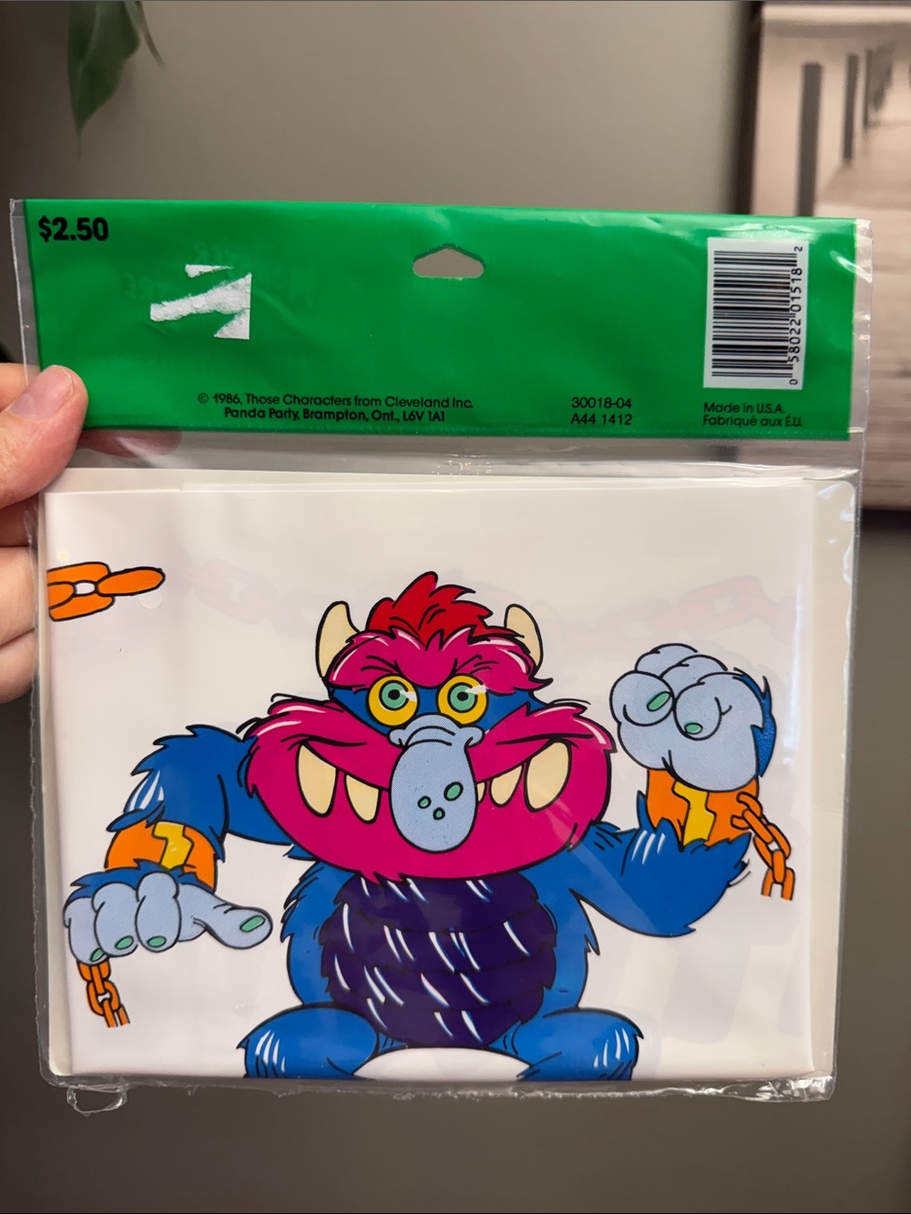 Vintage 1980s Happy Birthday Party Banner My Pet Monster Plastic Wall Decoration